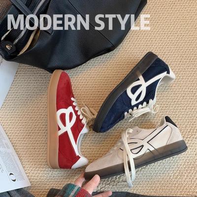 Женские немецкие тренировочные туфли на плоской подошве, весна и осень 2025, новая повседневная спортивная обувь, популярные маленькие белые туфли, легкие туфли Форреста Гампа