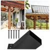 Кронштейн для беседки Yousheng 4 шт., угловые кронштейны 45 градусов с дренажными отверстиями, устойчивое к ржавчине покрытие, опоры для беседки