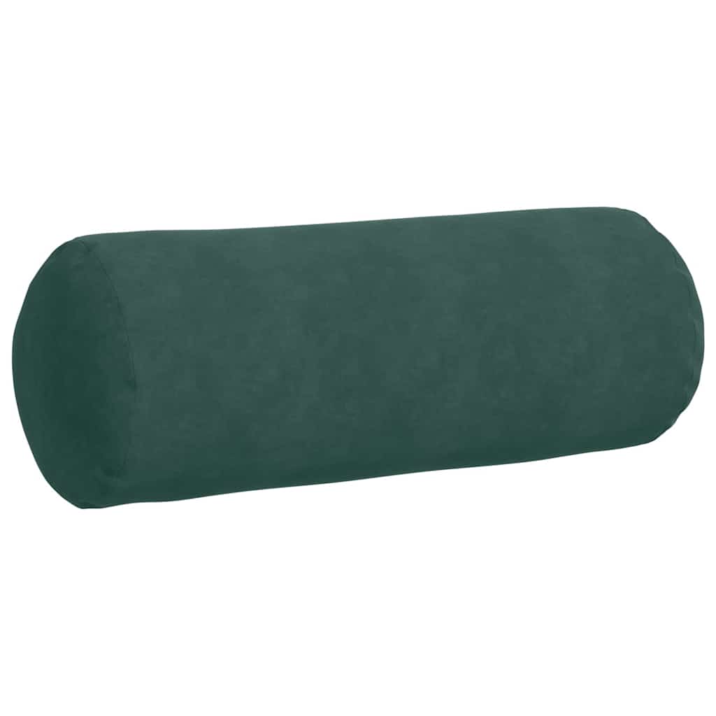 Bolster Cushions 2 pcs Dark Green Ø 25 x 70 cm Cord Fabric