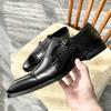 Men'S Leather Shoes, Business Dress Shoes Men'S Korean Version Men'S Shoes Cowhide Munch Shoes Monk Shoes