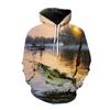 Толстовки с принтом рыбы 3D Рыбалка Мужчины Женщины Мода С Капюшоном Толстовка Хип-Хоп Толстовка Пуловер Унисекс Топы Пальто Модная Одежда с Капюшоном