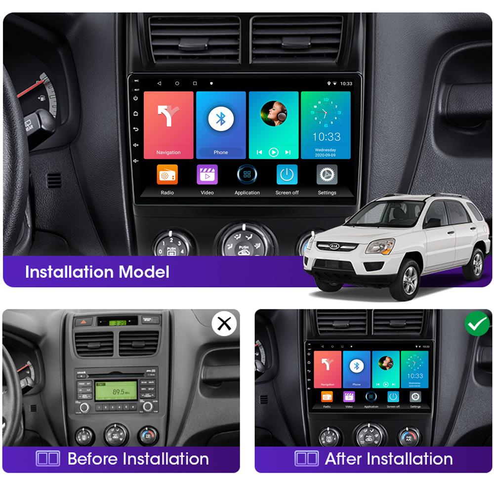 2Din Android Wi-Fi автомобильный радиоприемник мультимедийный видеоплеер для Kia Sportage 2007-2011 навигация GPS головное устройство 2 + 32 ГБ