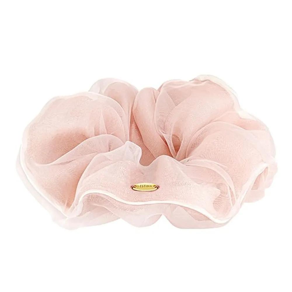 [PICK] LALA J Organza Hair Scrunchie - Baby Pink (JALJHS2BF821FA000)