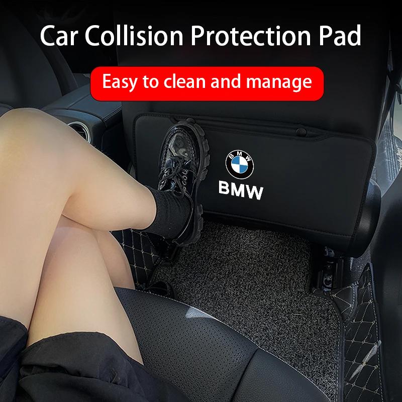 Car Seat Backrest Anti Kick Pad Leather Protective Cover Sticker For BMW Performance F25 F26 F15 F16 E90 E91 E92 E60 E84 G22 G32 RL2