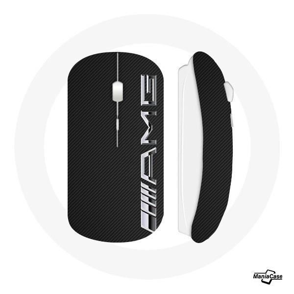 Wireless Mouse - AMG - Carbon Logo - Color Black - USB Wifi Dongle - Compatible Mac and PC