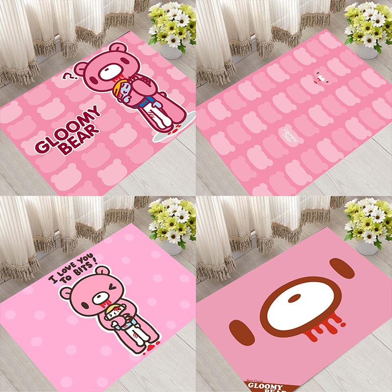Кавайный ковер с принтом G-Gloomy Bears, противоскользящий, многофункциональный, ковер для гостиной, напольный коврик для прихожей, домашний, кухонный, коридор, декор