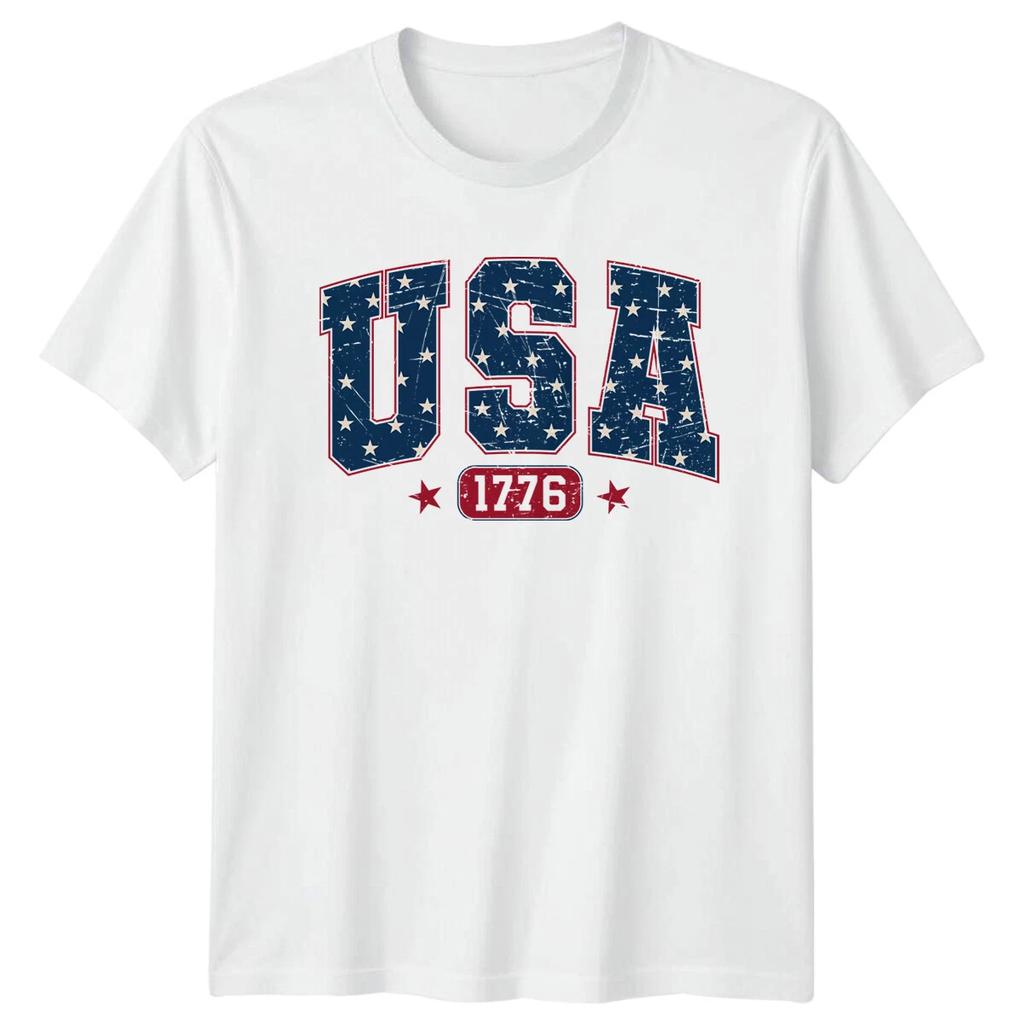USA Patriotic 1776 Mens T-Shirt Womens Graphic Tee Unisex Top