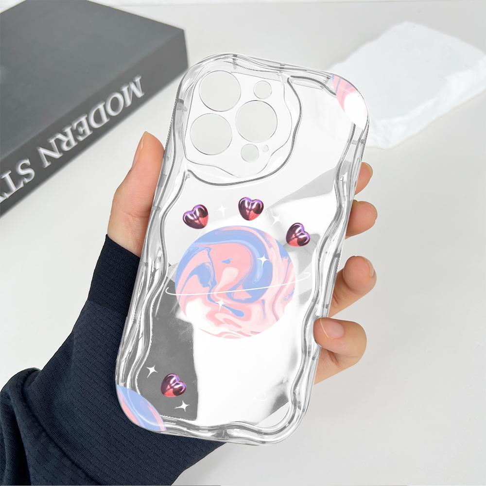 Милый мультяшный узор, кремовая текстура, мягкий силиконовый чехол с волнистыми краями, чехол для телефона Xiaomi Redmi