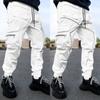 Men's Spring and Fall Work Pants High Waist Straight Printed Micro Elastic Casual Pants
