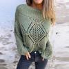 Женские осенние свитера с длинным рукавом, свободные толстые трикотажные джемперы