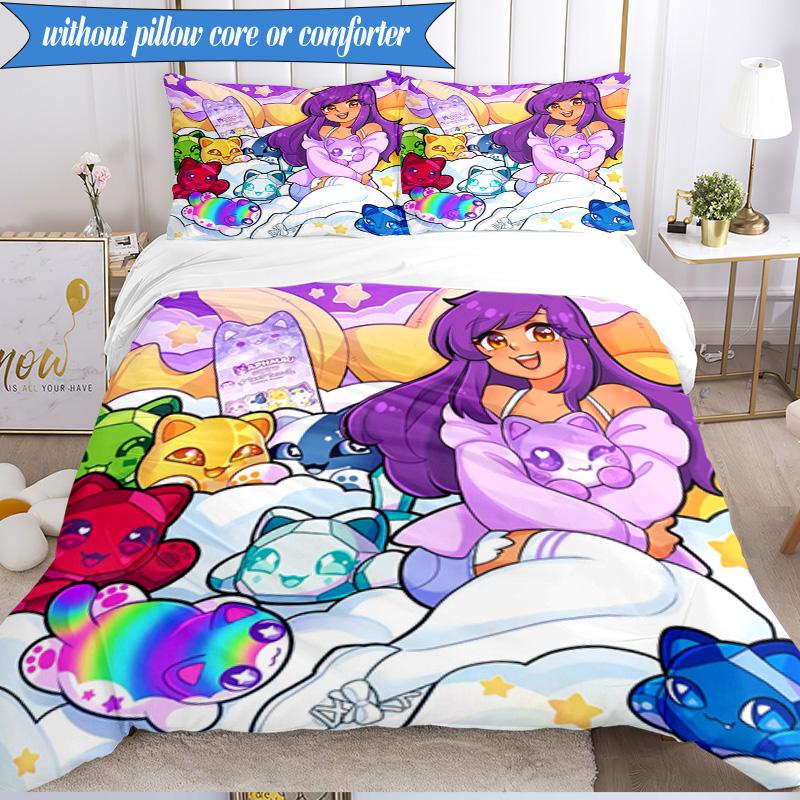 Purple Powerhouse 3pcs K-pop music group Bedding set,Ideal for Bedroom, Dormitory,Including Duvet Cover And 2pcs Pillowcases,Fan gifts