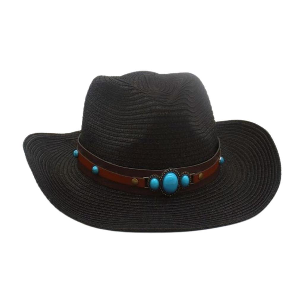 Соломенная дорожная пляжная ковбойская шляпа в стиле знаменитостей, соломенная шляпа, шляпа от солнца с чувством продвинутости