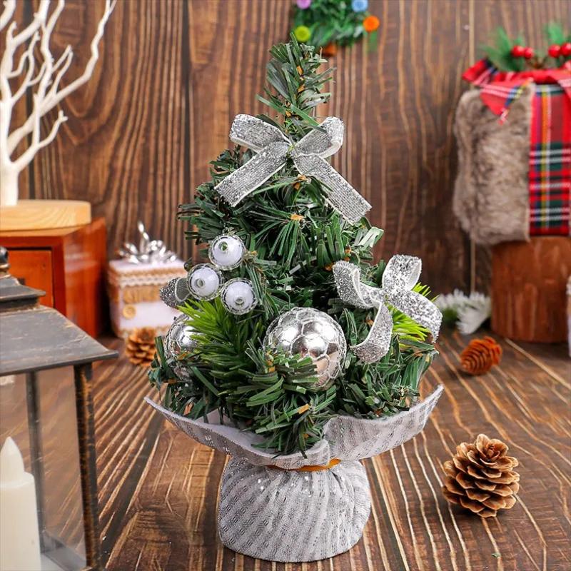 20 см Мини Рождественская елка Настольный Декор Маленький Праздничный Украшения Подарочный Декор Для Дома Праздничные Принадлежности Для Сделай Сам