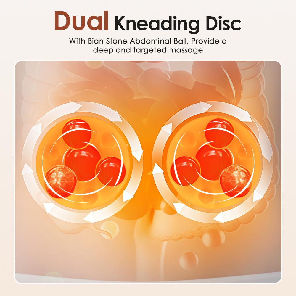 Интеллектуальный массажер для живота Бяньши Моксотерапия Талия Поясница Горячий компресс Нагрев Зарядка Массажер Двойной поворотный стол