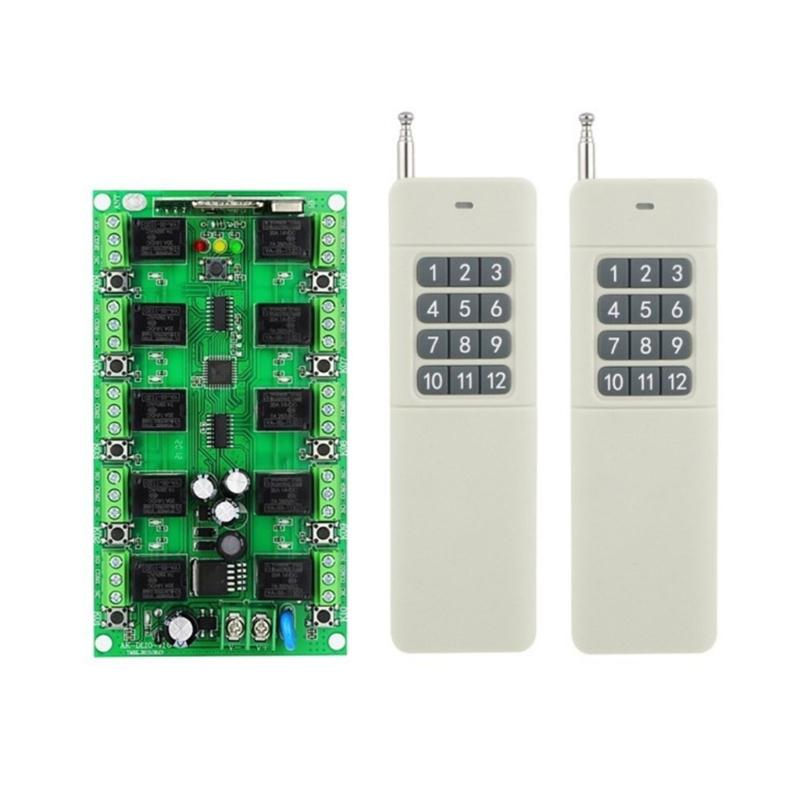 Портативные 10-канальные дистанционные переключатели DC12V Простая установка Портативный аксессуар для системы освещения и безопасности