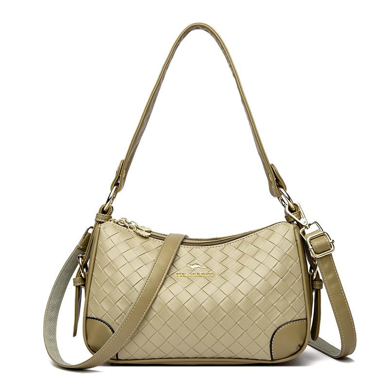 Новая простая плетеная женская летняя модная повседневная сумка-подушка текстурная сумка через плечо