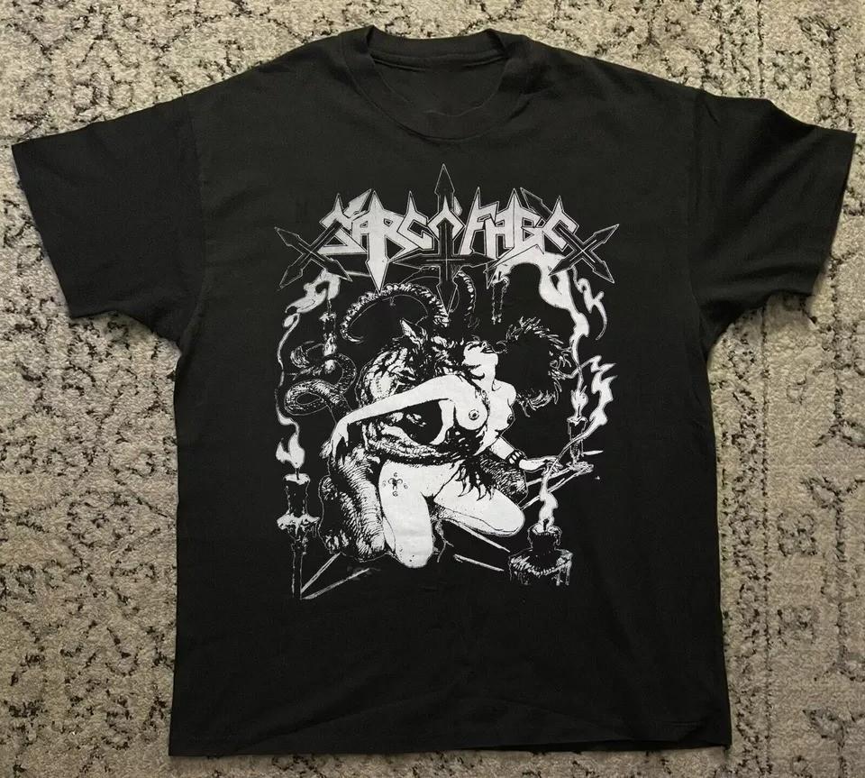 Rare Sarcofago Satanic Lust Cotton Black Men T Shirt S to 5XL