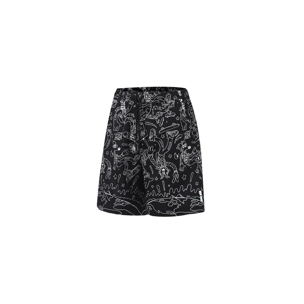 Спортивные шорты Li Ning мужские черные белые AKST053-1
