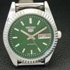 МУЖСКИЕ ВИНТАЖНЫЕ АВТОМАТИЧЕСКИЕ ЧАСЫ SEIKO 5, ОТРЕСТАВРИРОВАННЫЕ, ЯПОНИЯ, ЗЕЛЕНЫЙ ЦИФЕРБЛАТ a440586-4 Sk-a440586