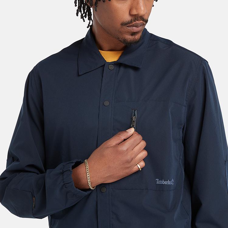 Timberland Outdoor Casual Water-Resistant Loose Jacket Men Jackets Deep-Sapphire-Blue A6SF9-433