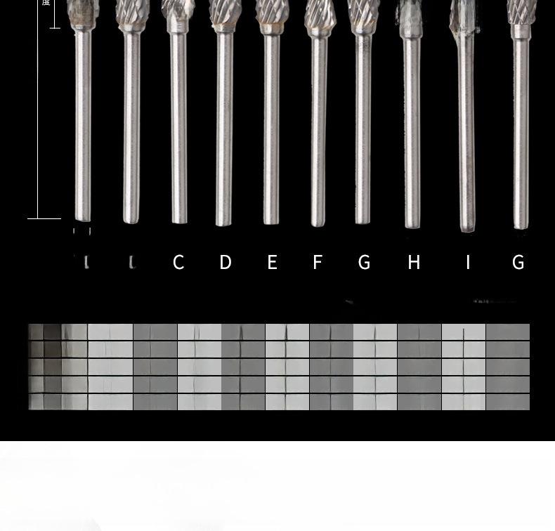 Аксессуар для шлифовальной машины с вращающимся напильником из карбида вольфрама - головка фрезы с одним и двумя зернами