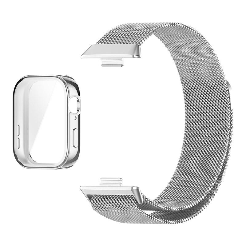 Металлический ремешок для Huawei Watch Fit 3 Band с защитным чехлом из ТПУ, мягкая пленка с миланским магнитным ремешком для часов Fit 3 Bracelet