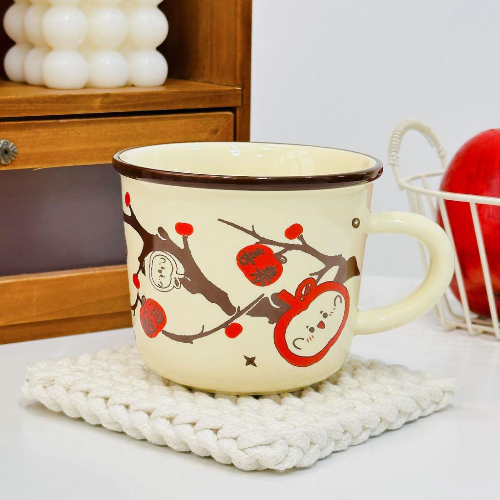 Ins Style Flowers Personalized Household Mug High Value Ceramic Cute Office Breakfast Water Cup Girls Gift