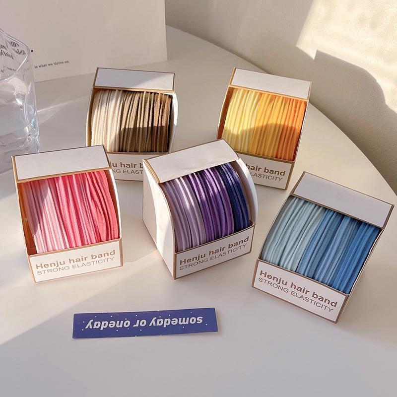 Красочные резинки для волос высокой эластичности для хвостиков и пучков - Не повреждающие.