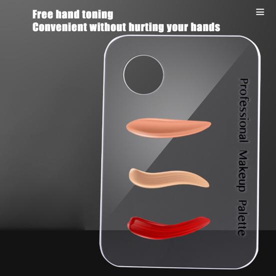 Акриловая палитра Профессиональное смешивание цветов Прозрачный макияж Смешивание акриловых шпателей Палитра тональных основ для красоты