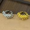 Sparkling Minimalist Sterling Silver Rings Simple Design Couple Rings Daily Flower Ring  Unisex