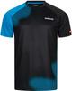 Donic Table Tennis Uniform Table Tennis Size GL145 Shirt, Peak, J.T.T.A (Japan Association) Approved, Unisex, Black/Cyan (ABCL), S,