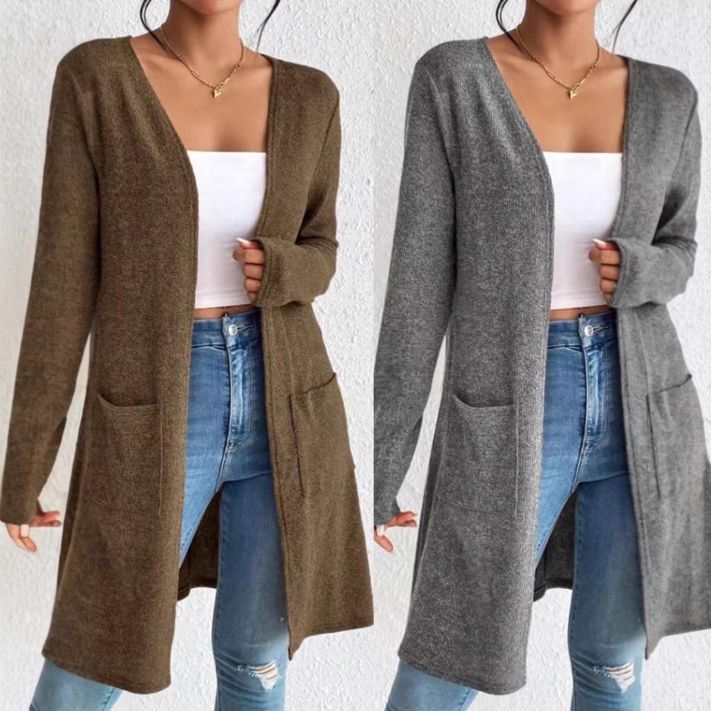 2025 European & American Women's Hot-Selling Fashion: Versatile Casual Knitted Cardigan