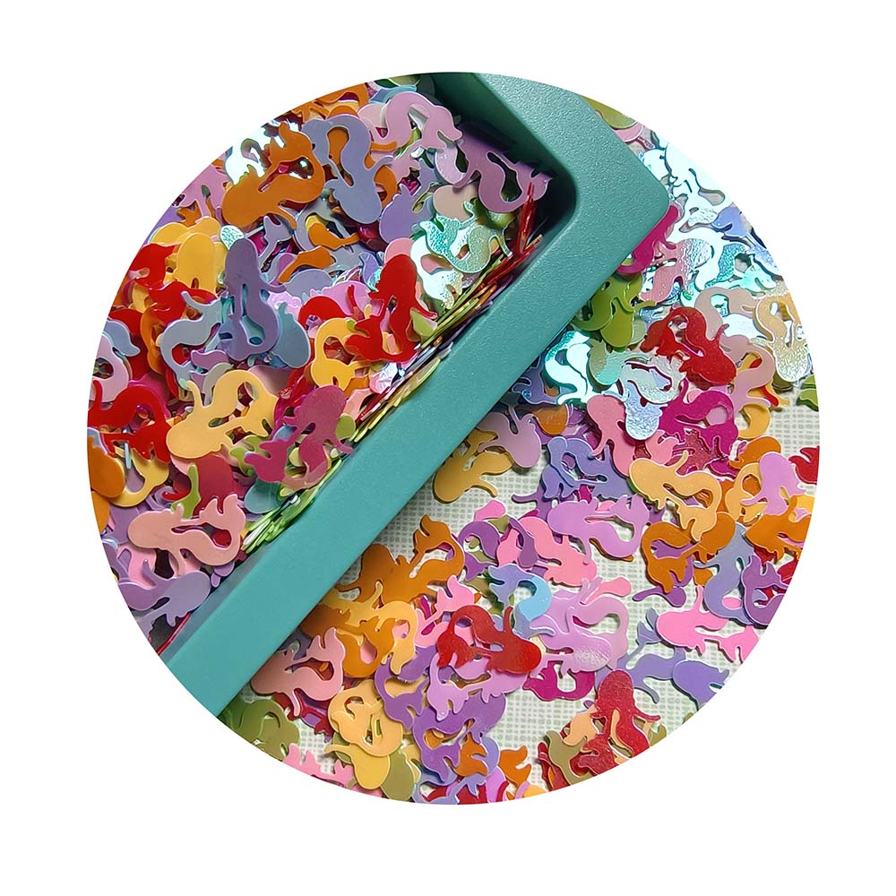 8mm Fish Mermaid Tail Princess Sequins for Paillettes Sewing Sticker on Cloth,Garments Accessories,DIY Crafts,Resin,Slime Filler