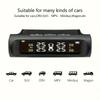 Солнечная энергия Автомобильный монитор давления в шинах TPMS Автомобильная система сигнализации давления в шинах Монитор Системы автоматической охранной сигнализации Комплект датчика давления в шинах 6 режимов