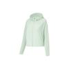 Lightweight Breathable Solid Color Hooded Cardigan Sweatshirt Women Tops Ice-Green AWDU476-8