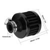 13mm0.5in Mini Air Intake Filter Vent Crankcase Breather Universal Car Accessory Noire