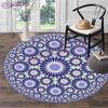 Круглый ковер в стиле бохо, фланелевый коврик для йоги, подушка для гостиной, спальни, учебный коврик, напольный коврик с принтом мандалы, противоскользящий коврик для стула