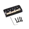 Wilkinson WTBS Short Brass Compensated 3-Saddle Telecaster Bridge for Humbucker Tele-Style or Vintage Electric Guitars, Black