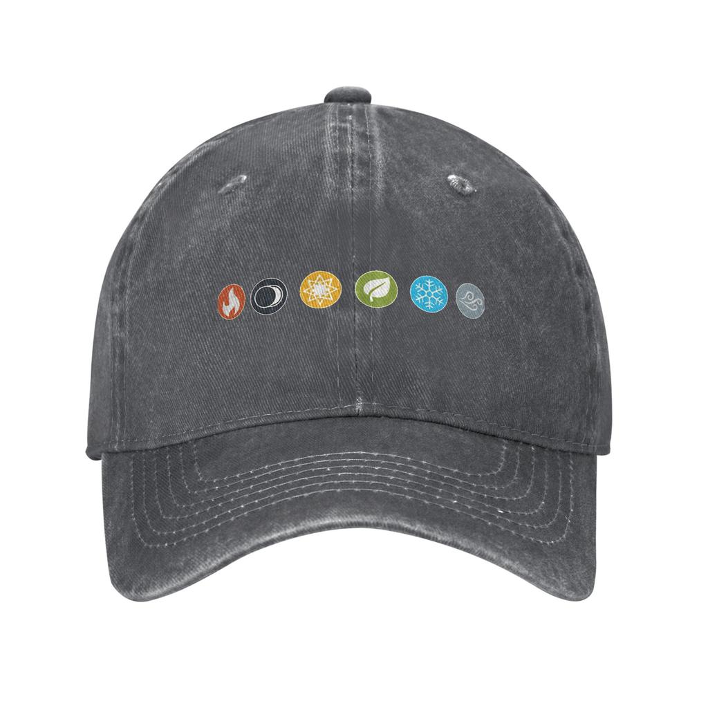 Washed Baseball Cap Gloomhaven EleUnisext Symbols Board Game Summer Trucker Hat Unisex Street Style Outdoor Gym Sun Snapback Cap
