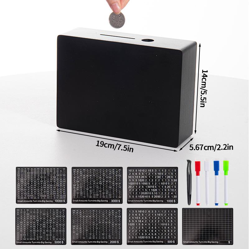 Деревянная копилка 1000/2000/3000/5000/10000 евро Копилка со счетчиком кассовые ящики сберегательные цели и коробки с числами