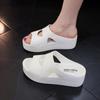 Fashion Women's Platform Slippers Fashion Open Toe Wedges Sandals Slippers Outdoor Casual Non-slip Platform Heeled Casual Slides Shoes