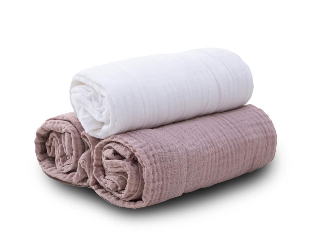 Diaper 70x80 muslin 3 pcs. color 12 dirty pink