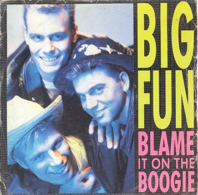 7-дюймовая пластинка BIG FUN - Blame It On The Boogie JIVE217 Jive 1989 UK Танцевальная и Электронная Б/У