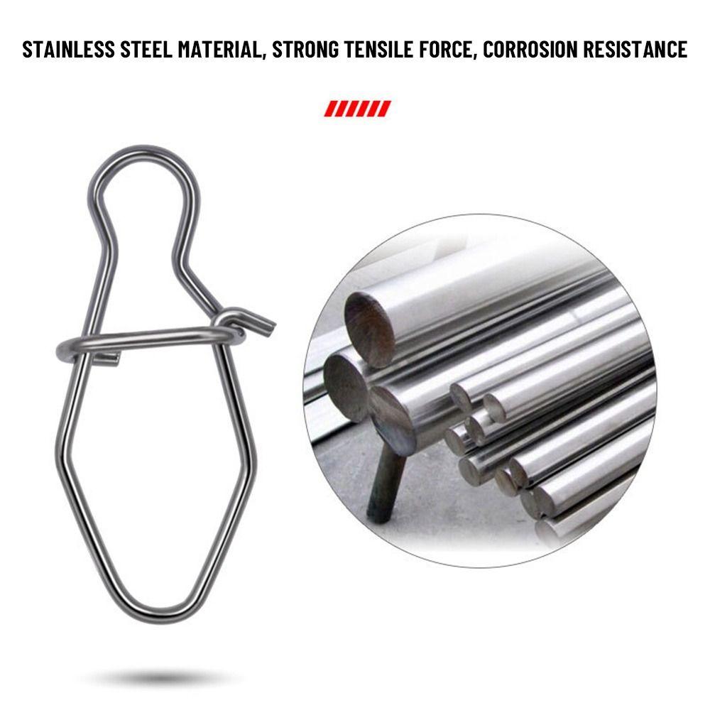 New Durable Line tackle Fast lock Fishing Hanging Snap Barrel Swivel Oval Split Rings Connector