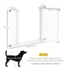 Dog Gate for Small and Medium Size Dogs with Double Lock and Automatic Closure, 76-103x4.2x77 cm, White