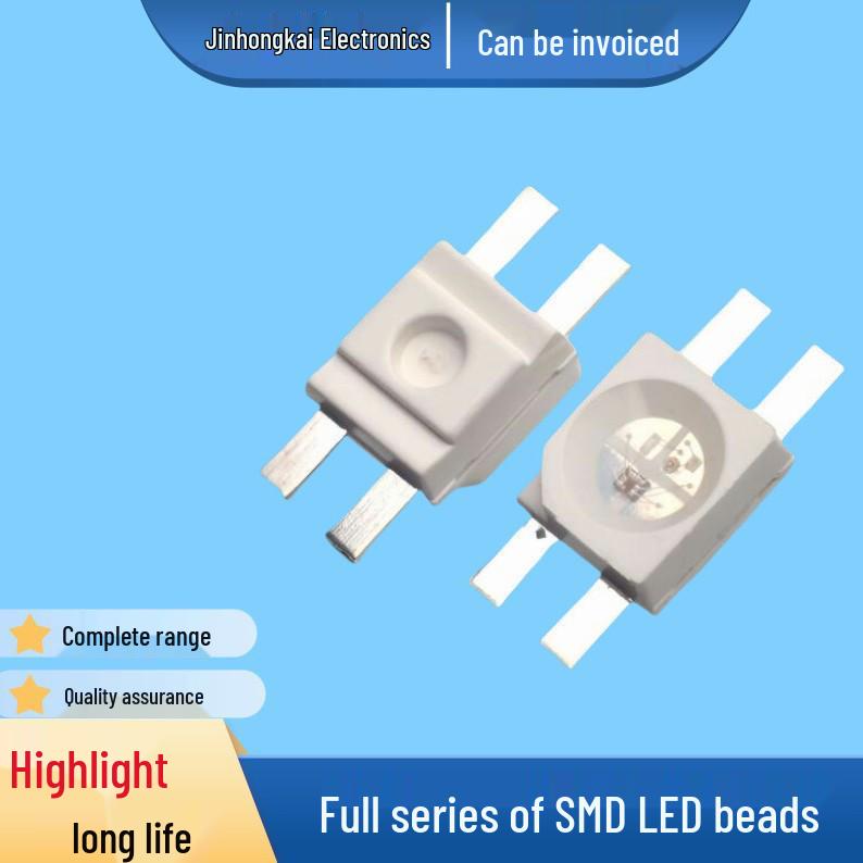 F3/F5 Direct Plug LED Beads: 3mm/5mm Round & Straw Hat, White/Red/Blue/Green, Long Lead, Light Emitting Diode