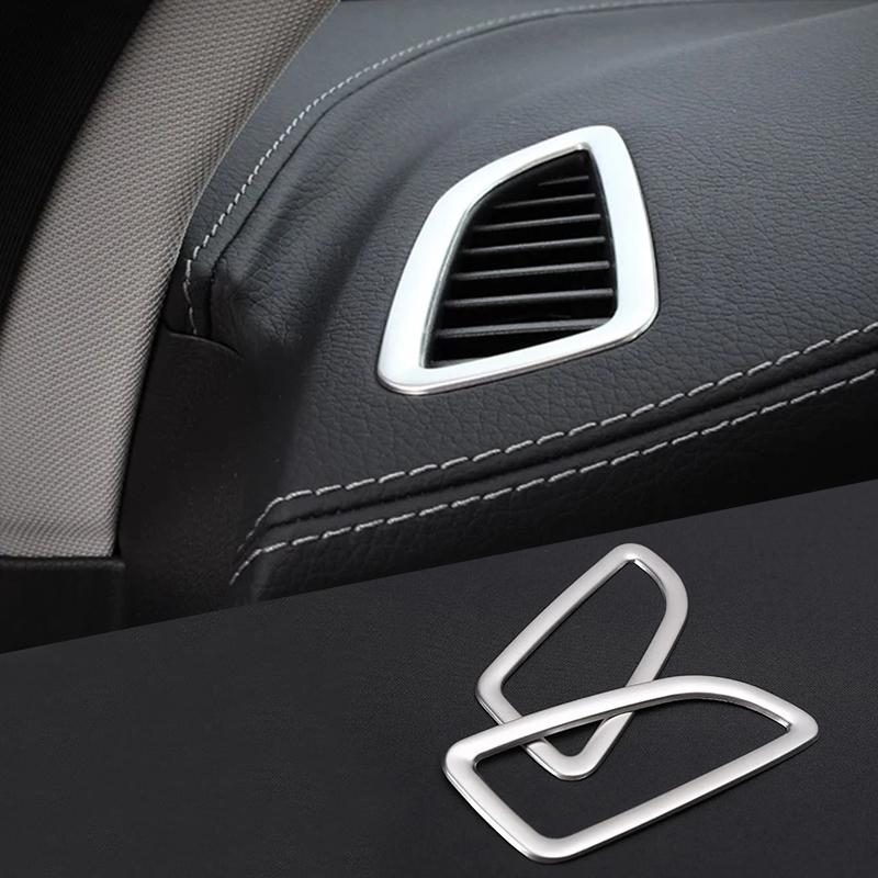 Для Mercedes Benz C-Class W205 2015-21 Автостайлинг Рамка вентиляционного отверстия кондиционера на приборной панели Автомобильные наклейки-аксессуары