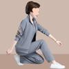 Middle-Aged & Elderly Women's Autumn Casual Sportswear Set, Plus Size, Three-Piece: Loose Top & Jacket.
