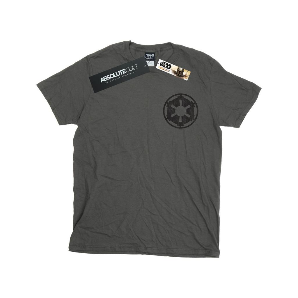 STAR WARS Mens The Mandalorian Galactic Empire Insignia Breast Print T-Shirt