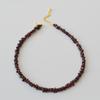 Baroque Garnet Beaded Short Necklace - Elegant Clavicle Chain